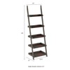 Hastings Home Hastings Home 5-Tier Ladder Bookshelf, Slate Gray 420657LYO